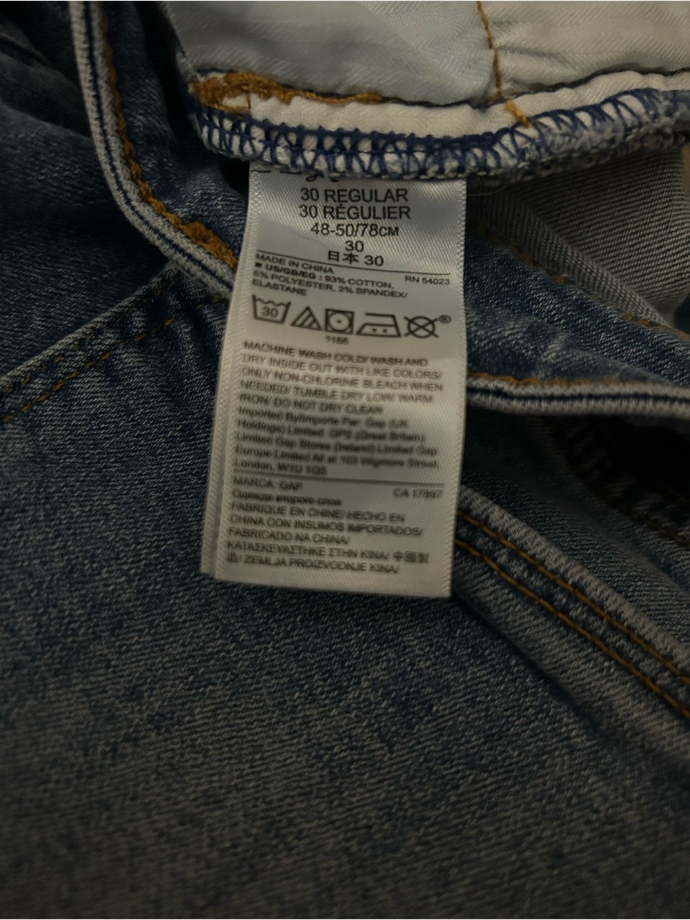 Gap Denim Distressed Skinny Jeans Size 30 Regular Medium Wash - Picture 4 of 4